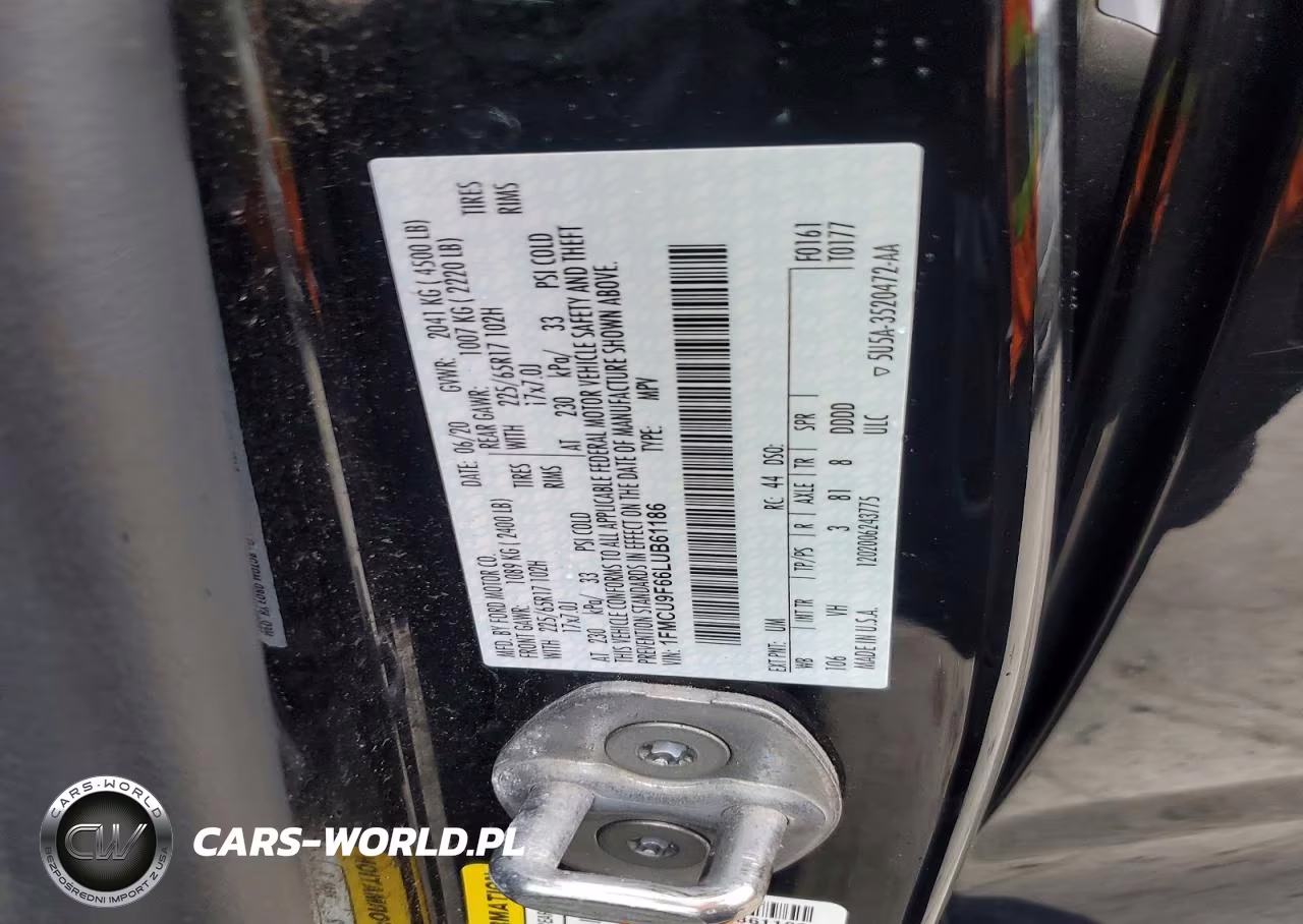 2020 Ford Escape S VIN:1FMCU9F66LUB61186 - 13