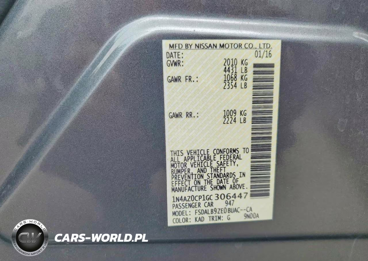 2016 Nissan Leaf S VIN:1N4AZ0CP1GC306447 - 13