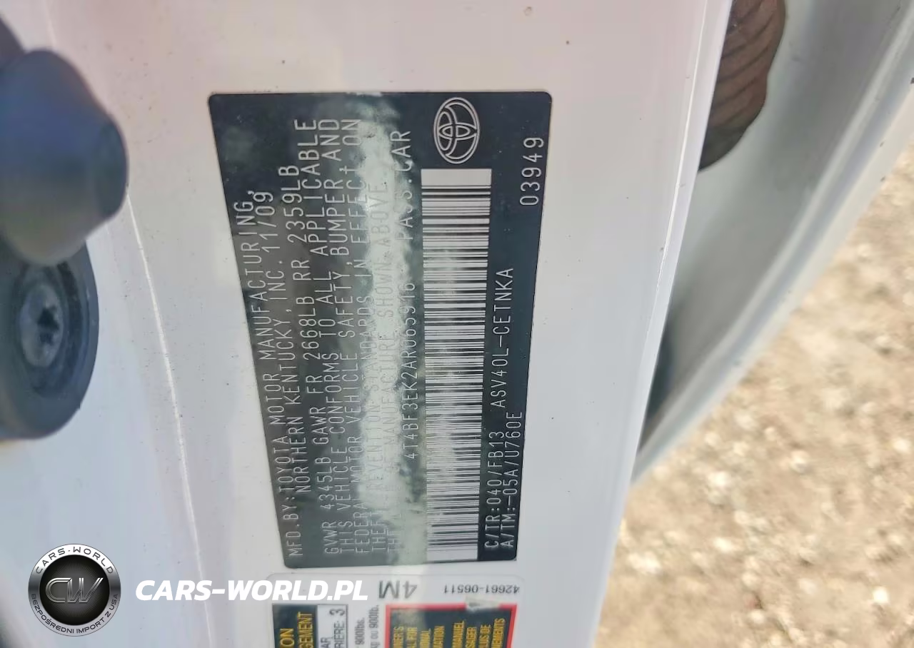 2010 Toyota Camry Le VIN:4T4BF3EK2AR065916 - 12