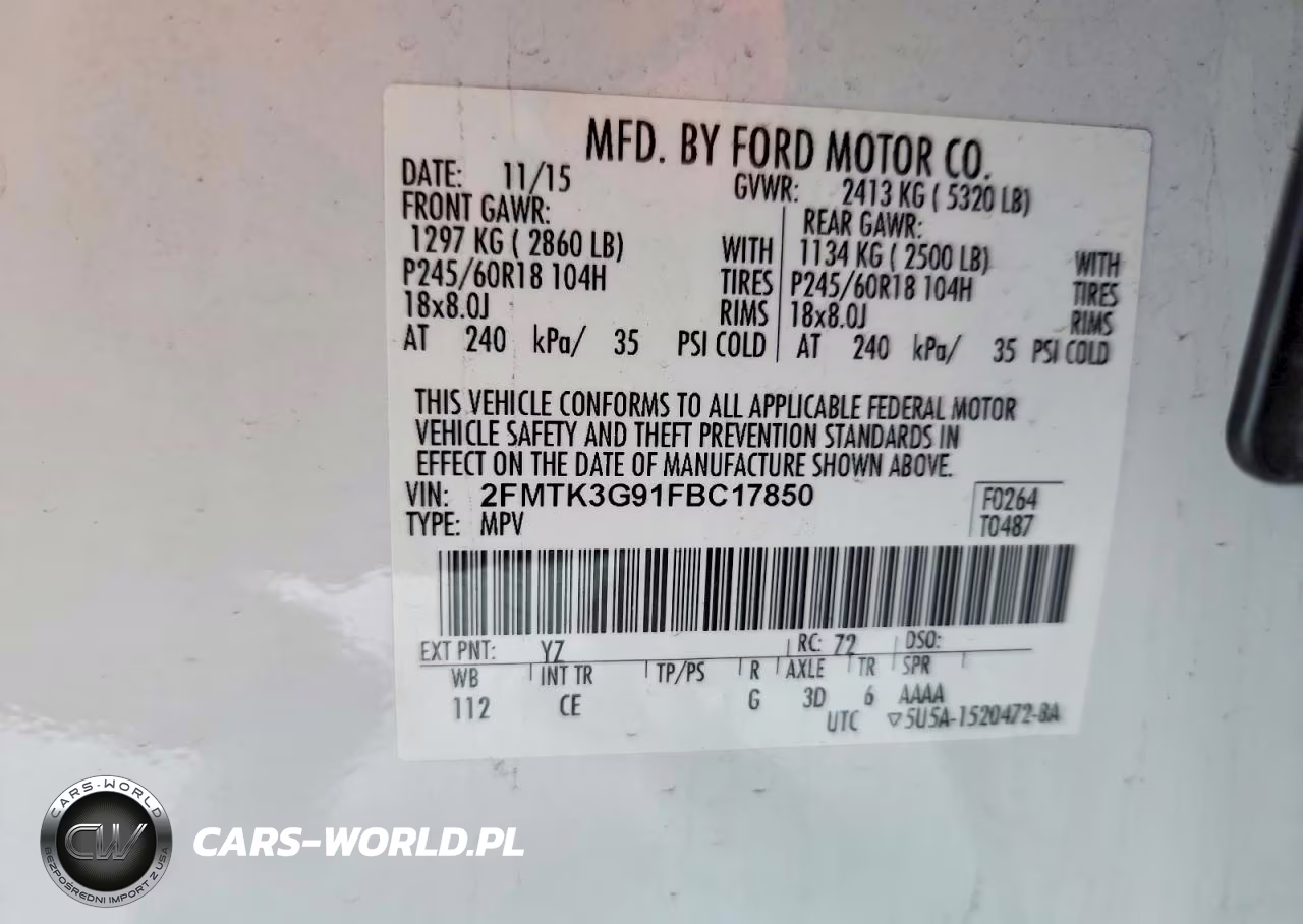 2015 Ford Edge Se VIN:2FMTK3G91FBC17850 - 14