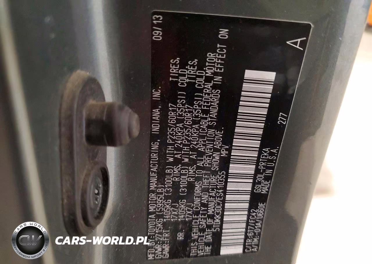 2014 Toyota Sienna Le VIN:5TDKK3DC7ES410355 - 13