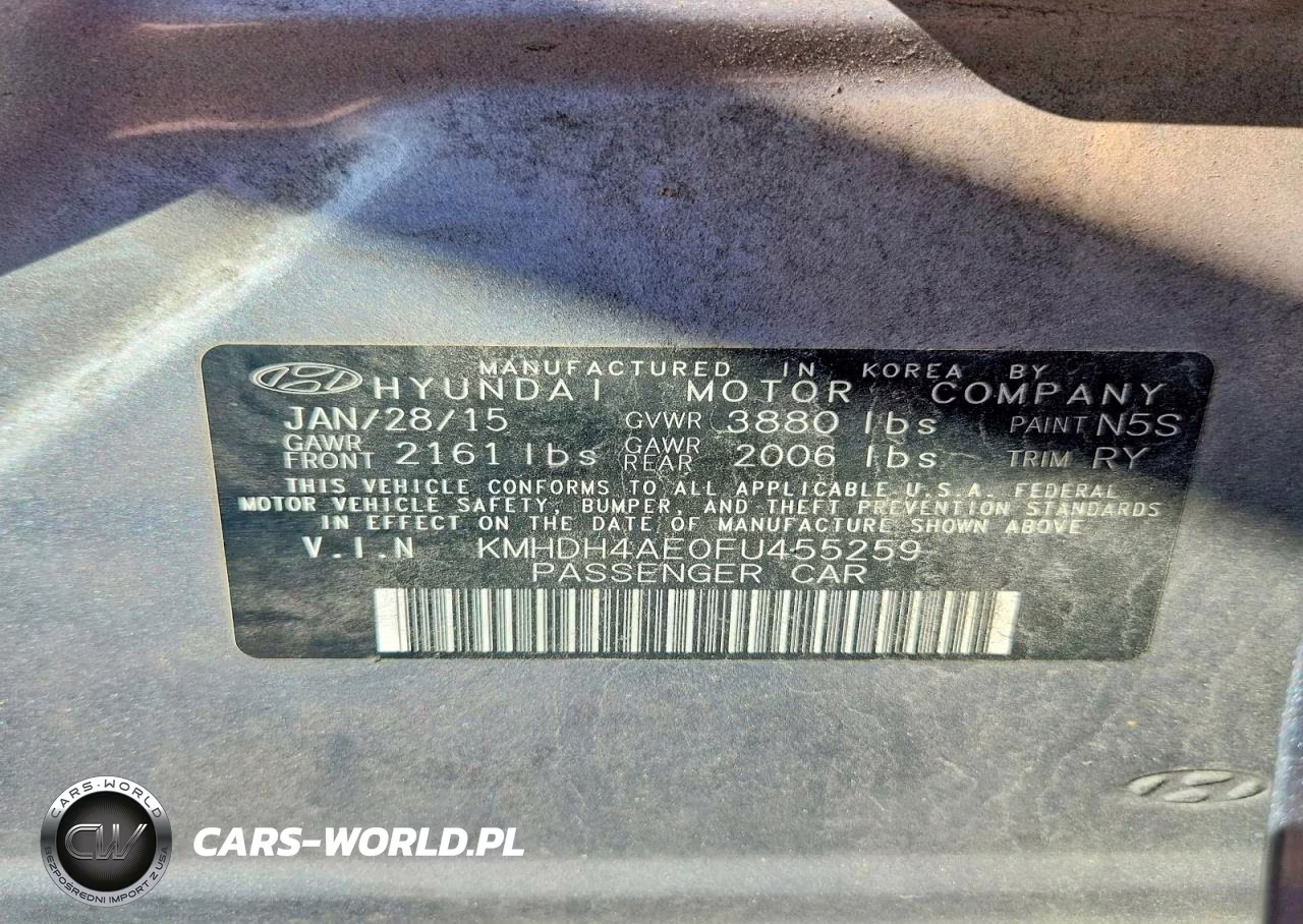 2015 Hyundai Elantra Limited VIN:KMHDH4AE0FU455259 - 12