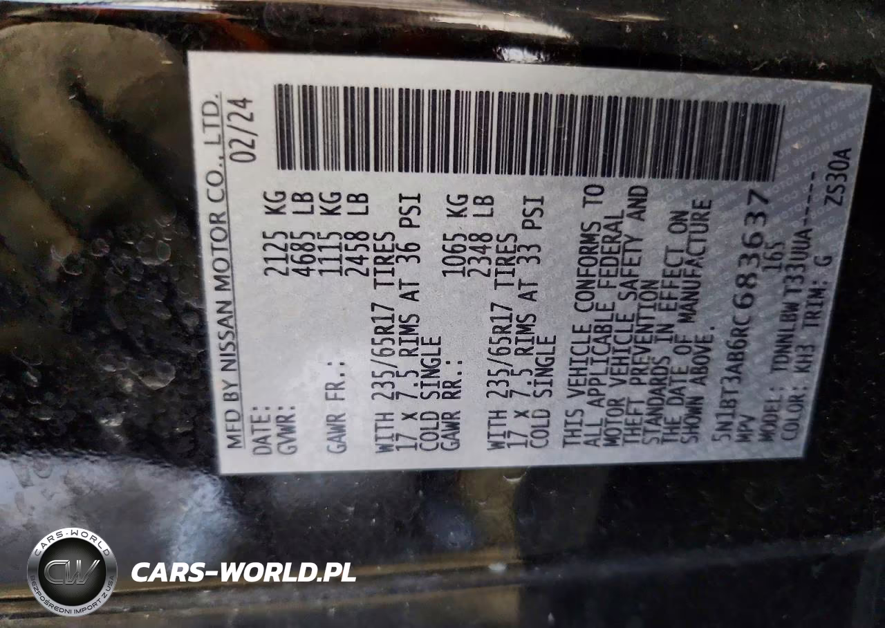2024 Nissan Rogue S VIN:5N1BT3AB6RC683637 - 12