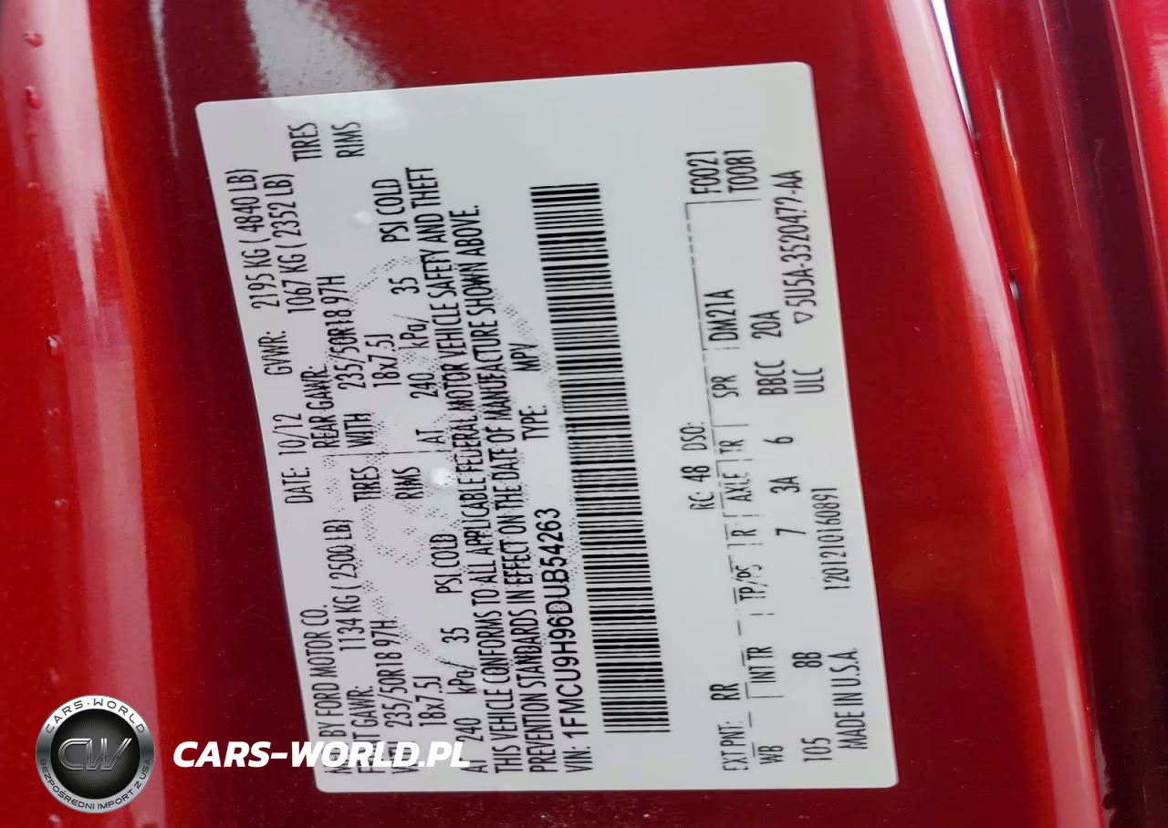 2013 Ford Escape Sel VIN:1FMCU9H96DUB54263 - 13