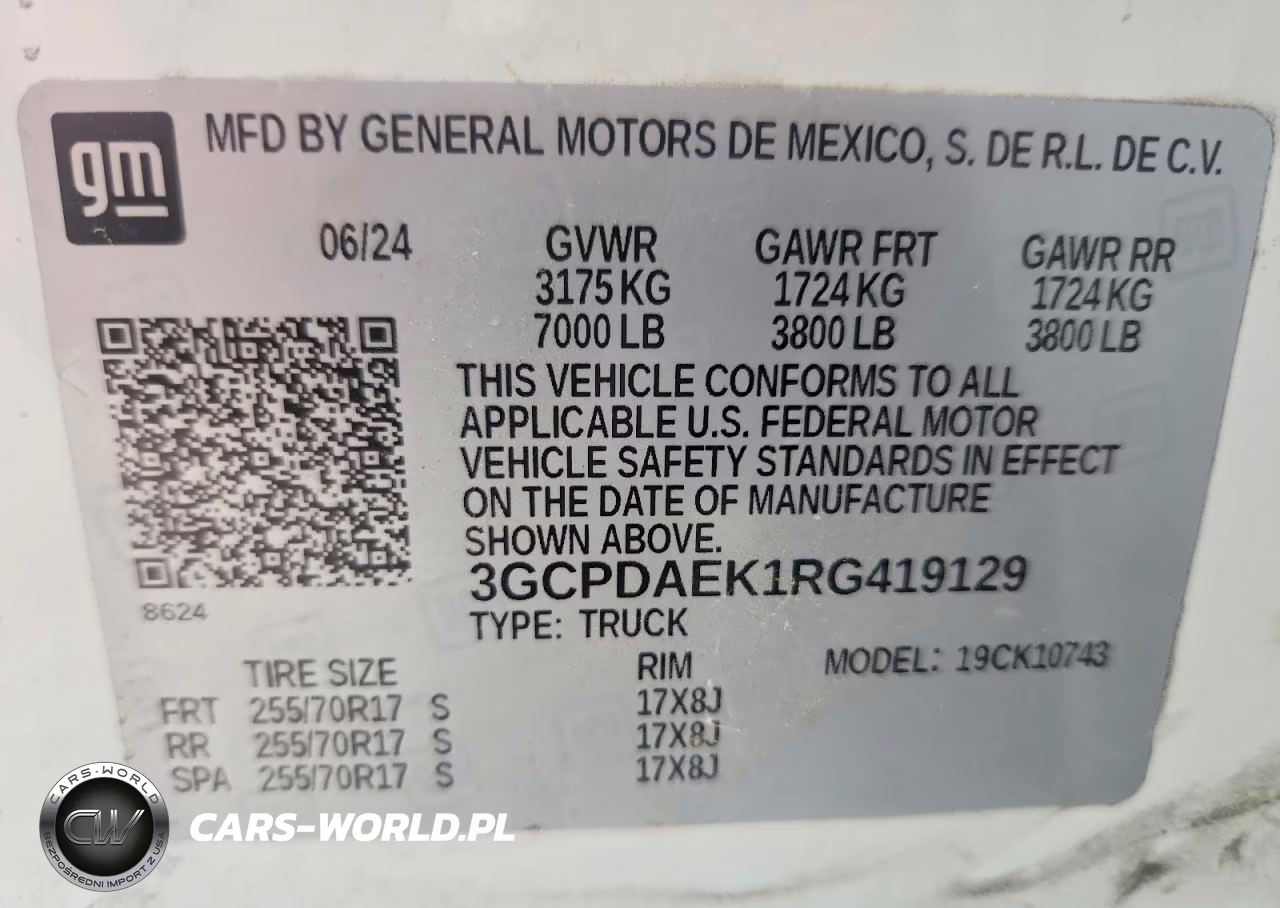 2024 Chevrolet Silverado K1500 VIN:3GCPDAEK1RG419129 - 12