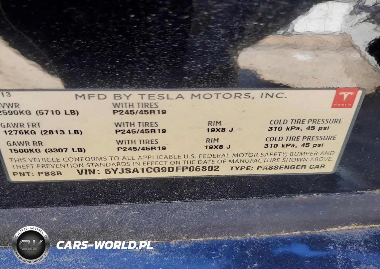 2013 Tesla Model S VIN:5YJSA1CG9DFP06802 - 12