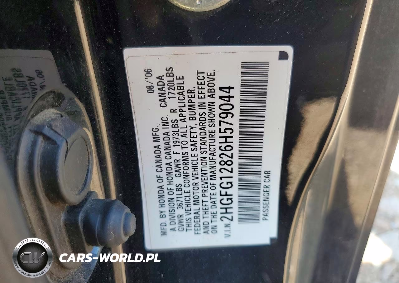2006 Honda Civic Ex VIN:2HGFG12826H579044 - 12