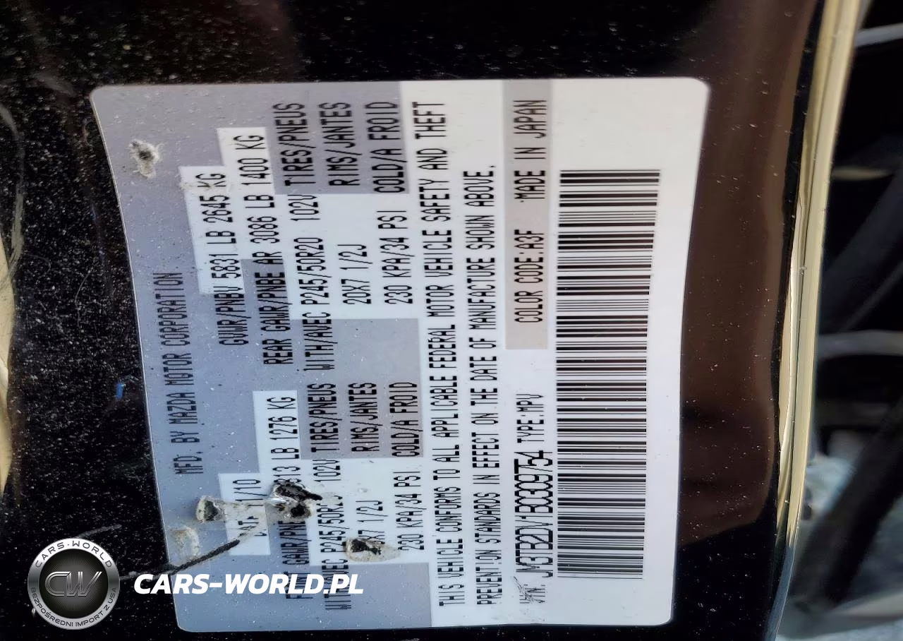 2011 Mazda Cx-9 VIN:JM3TB2DV1B0309754 - 13