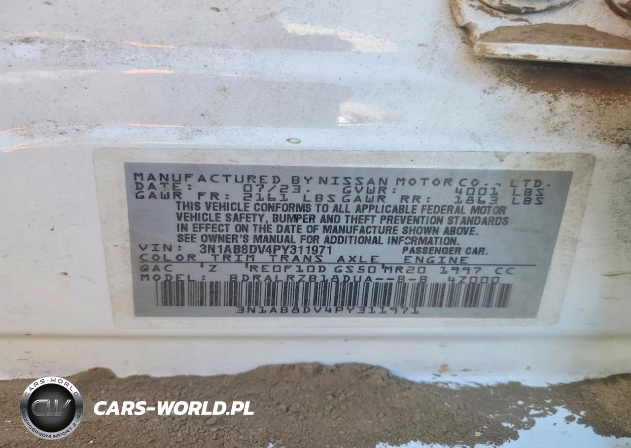 2023 Nissan Sentra Sr VIN:3N1AB8DV4PY311971 - 12
