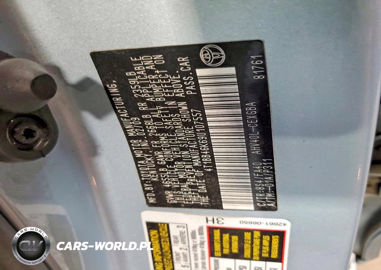 2009 Toyota Camry Hybrid VIN:4T1BB46K69U107557 - 12