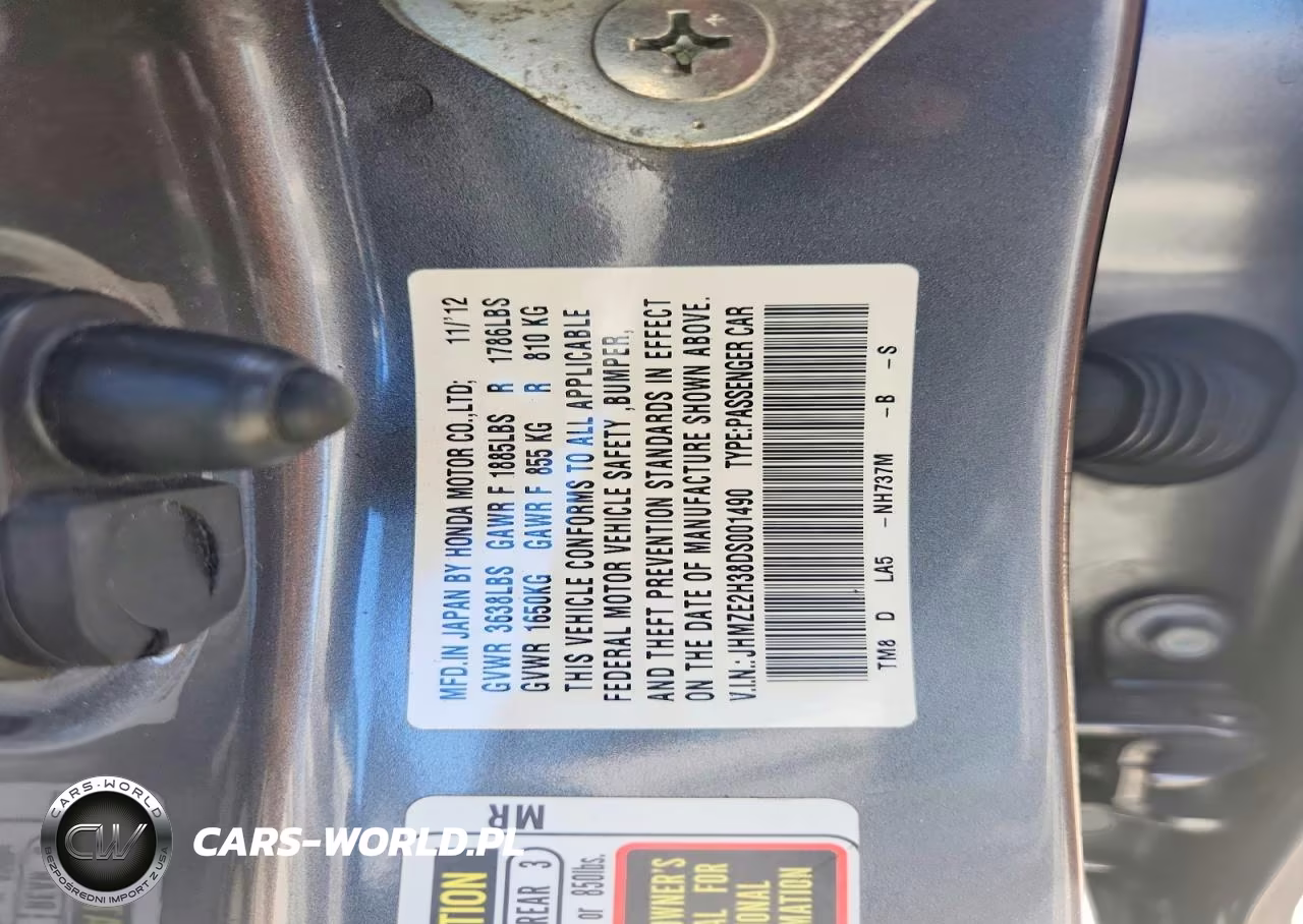 2013 Honda Insight VIN:JHMZE2H38DS001490 - 13
