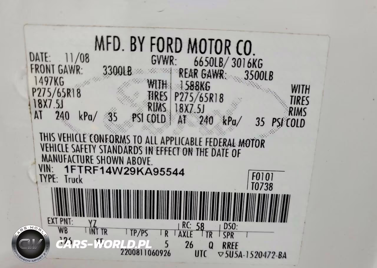 2009 Ford F150 VIN:1FTRF14W29KA95544 - 12