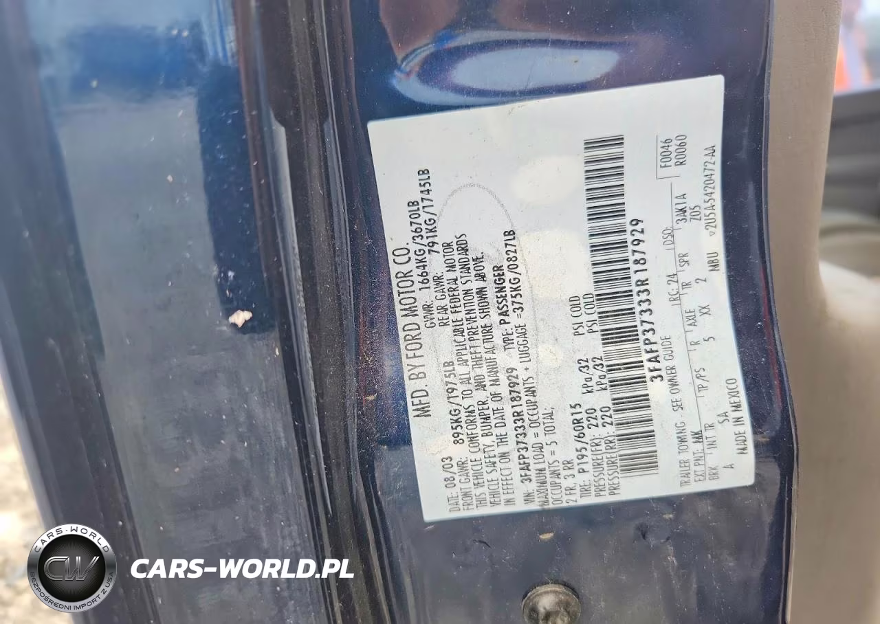 2003 Ford Focus Zx5 VIN:3FAFP37333R187929 - 12