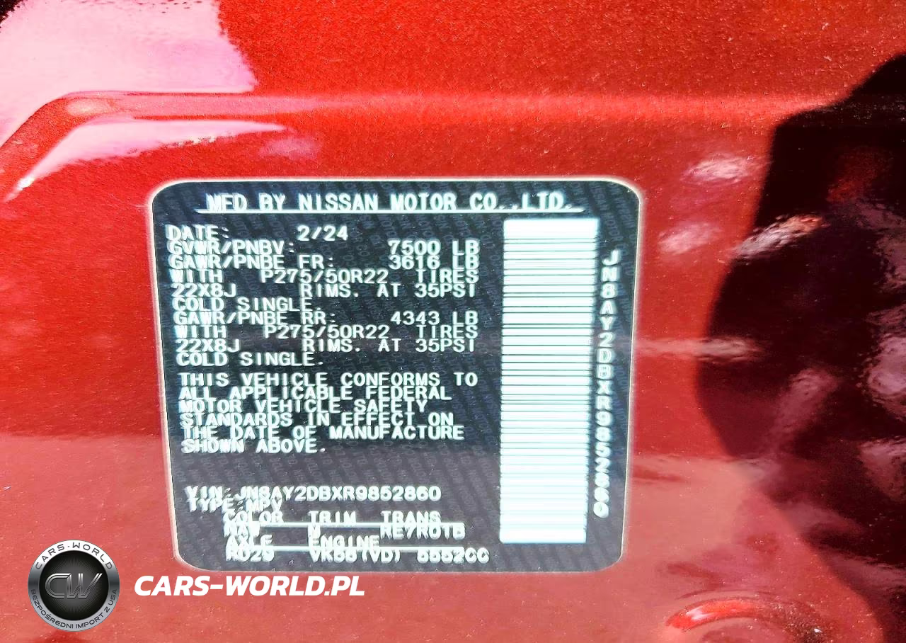 2024 Nissan Armada Platinum VIN:JN8AY2DBXR9852860 - 14