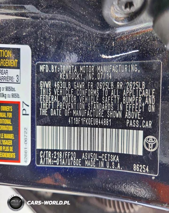 2014 Toyota Camry Se VIN:4T1BF1FK0EU844881 - 13
