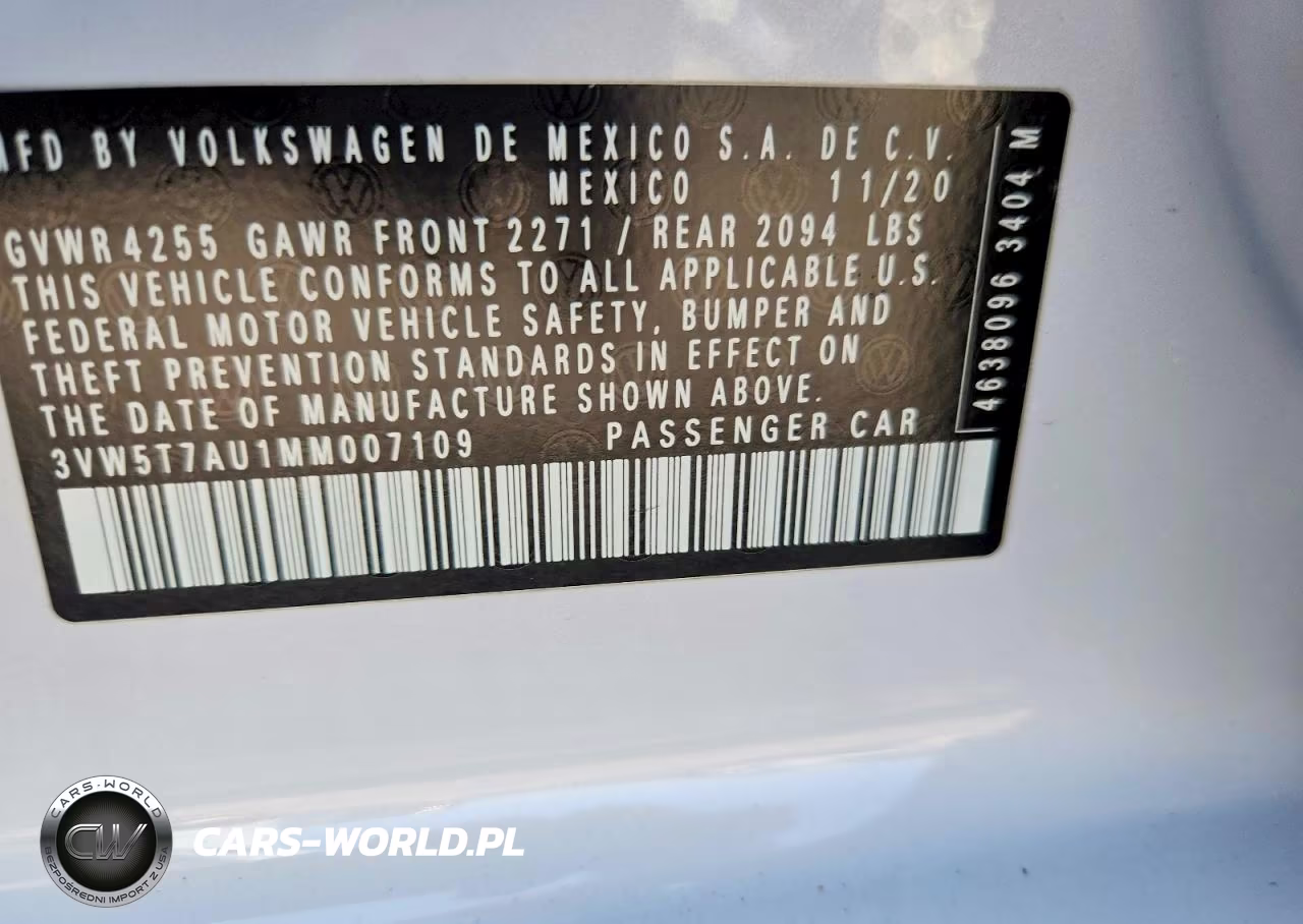 2021 Volkswagen Gti S VIN:3VW5T7AU1MM007109 - 12