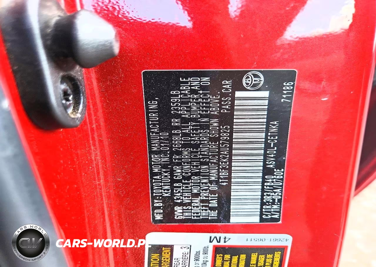 2010 Toyota Camry Le VIN:4T1BF3EK2AU579825 - 12