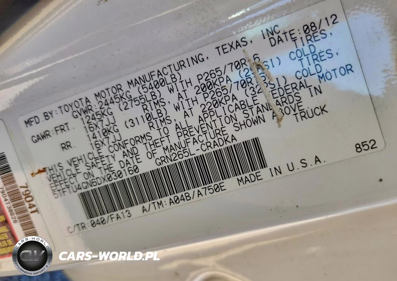 2013 Toyota Tacoma Prerunner Access Cab VIN:5TFTU4GN6DX030160 - 12