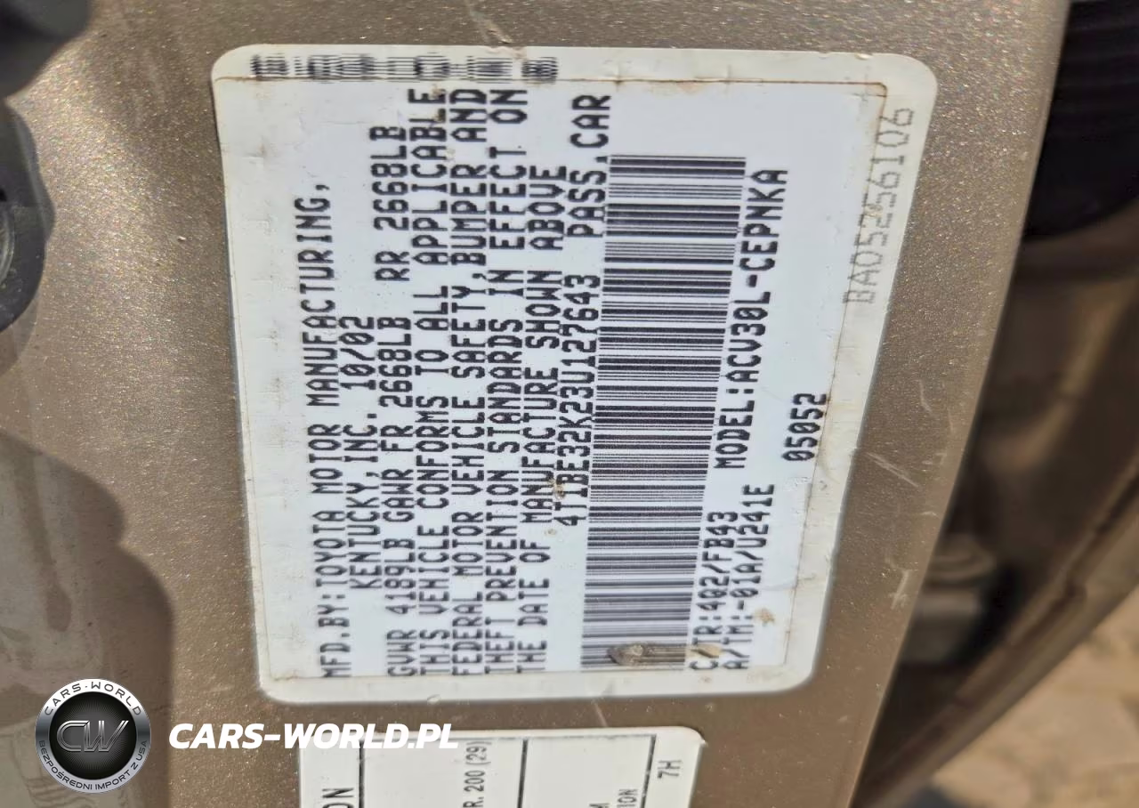 2003 Toyota Camry Le VIN:4T1BE32K23U127643 - 12