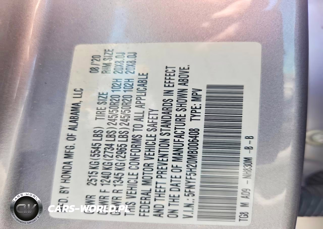 2021 Honda Pilot Se VIN:5FNYF5H20MB006408 - 13