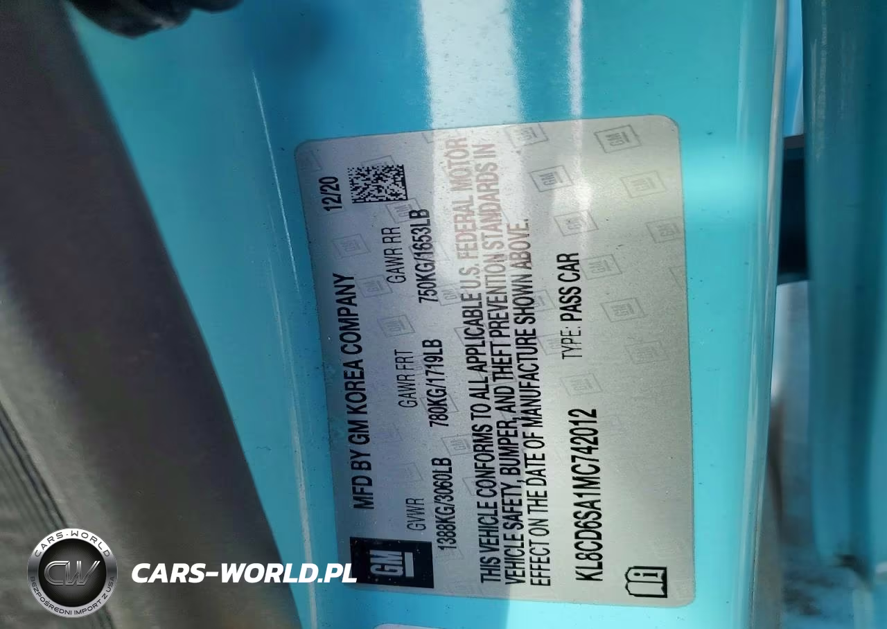 2021 Chevrolet Spark 1Lt VIN:KL8CD6SA1MC742012 - 12