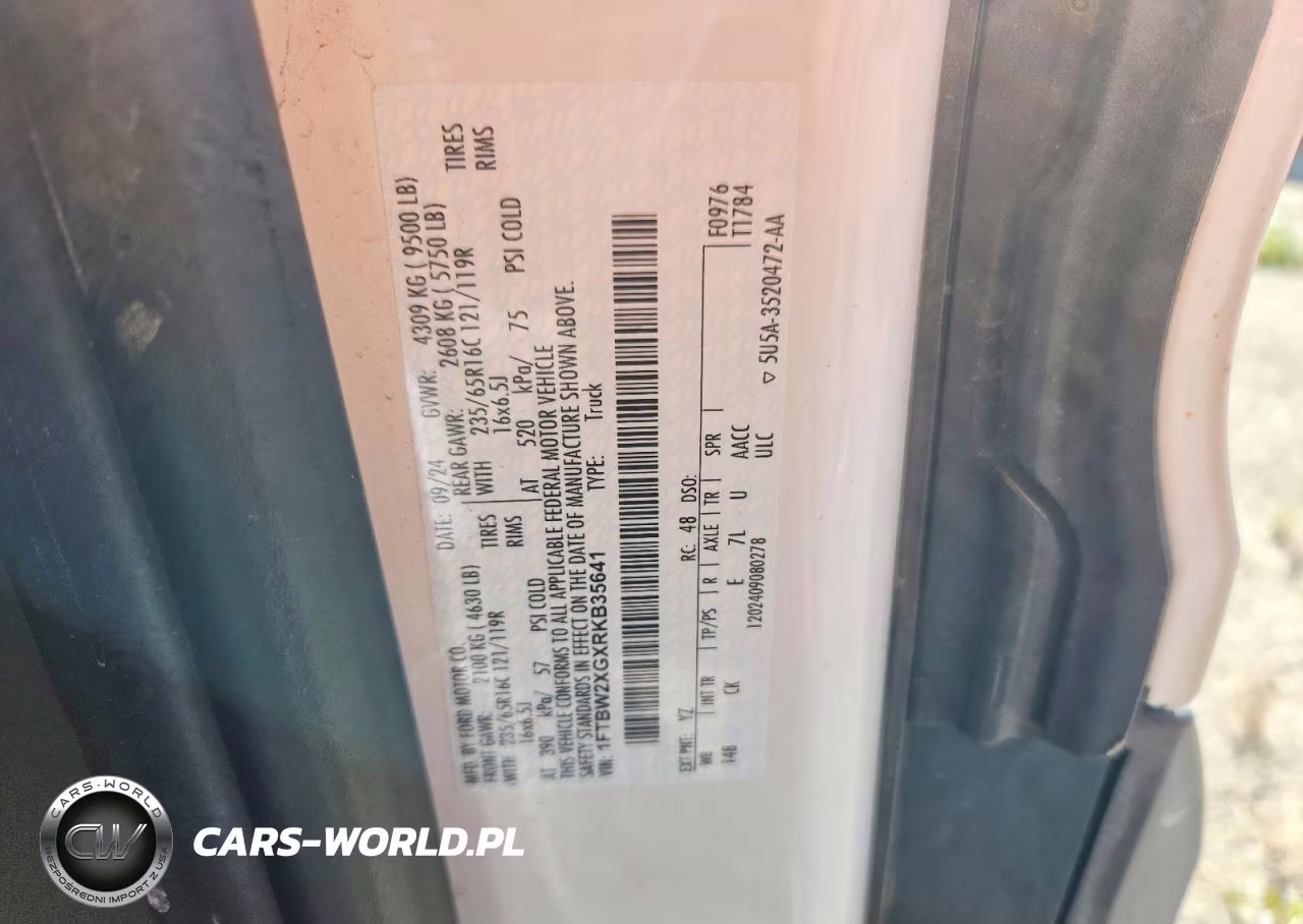 2024 Ford Transit T-350 VIN:1FTBW2XGXRKB35641 - 13