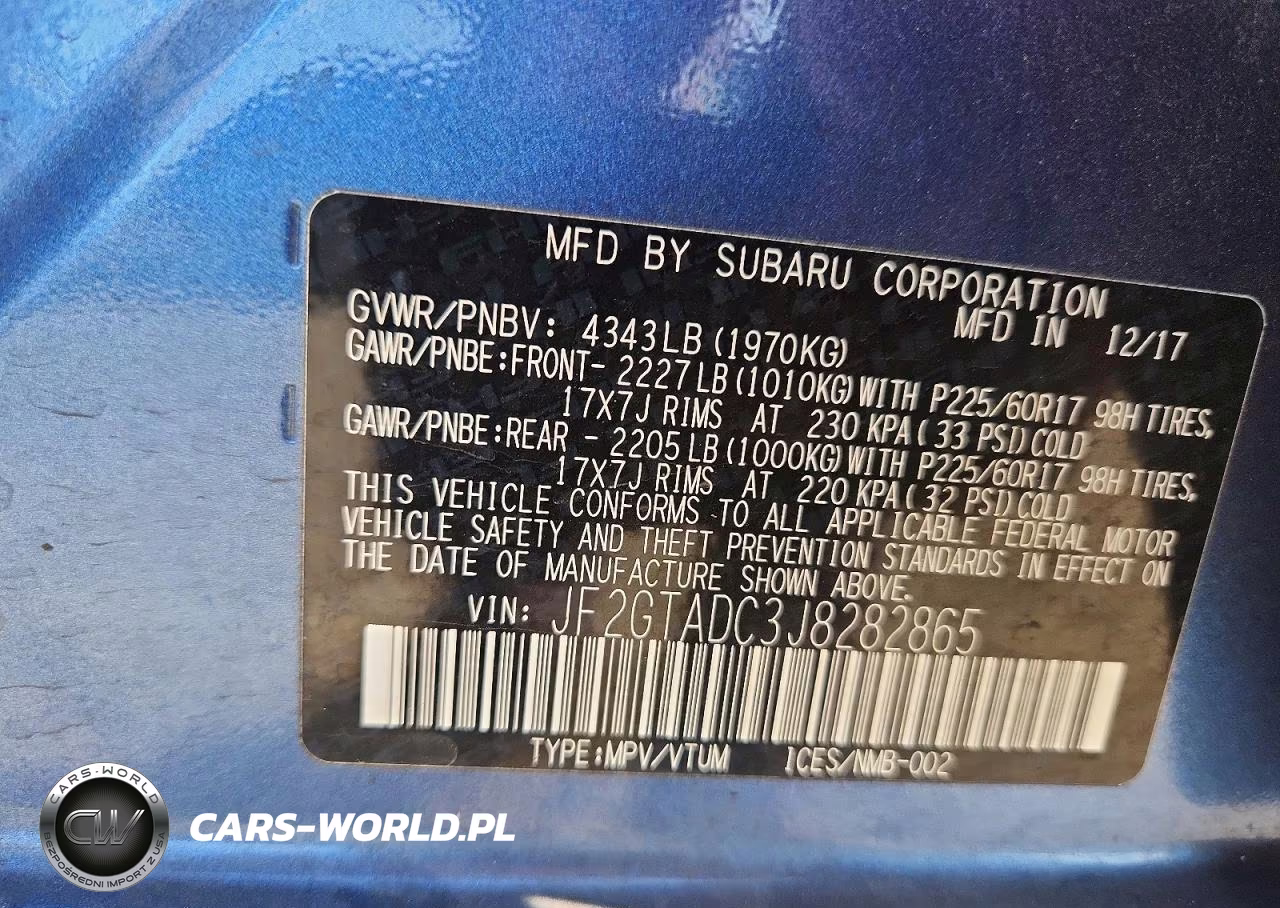 2018 Subaru Crosstrek Premium VIN:JF2GTADC3J8282865 - 13