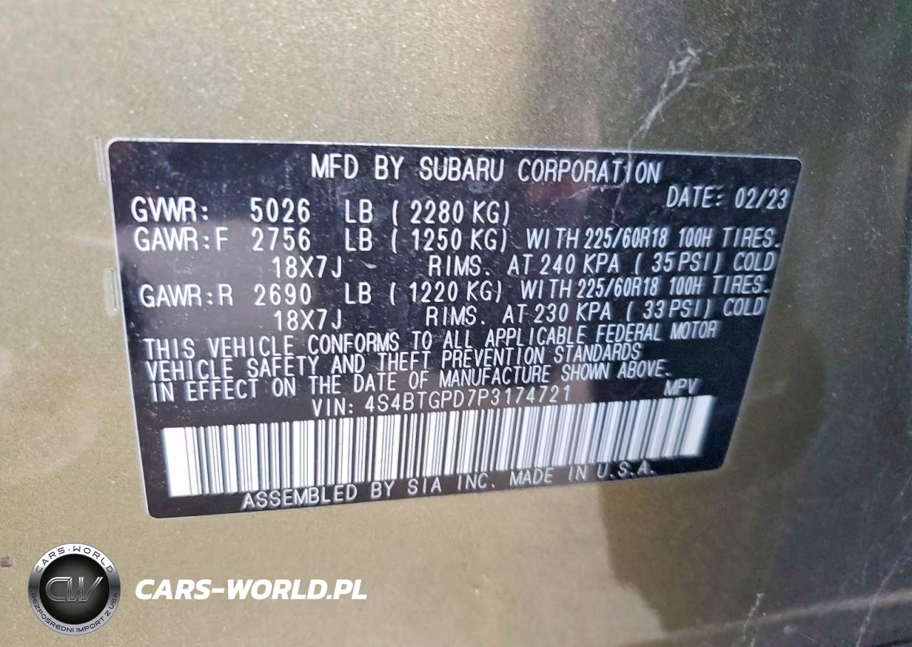 2023 Subaru Outback Touring VIN:4S4BTGPD7P3174721 - 13