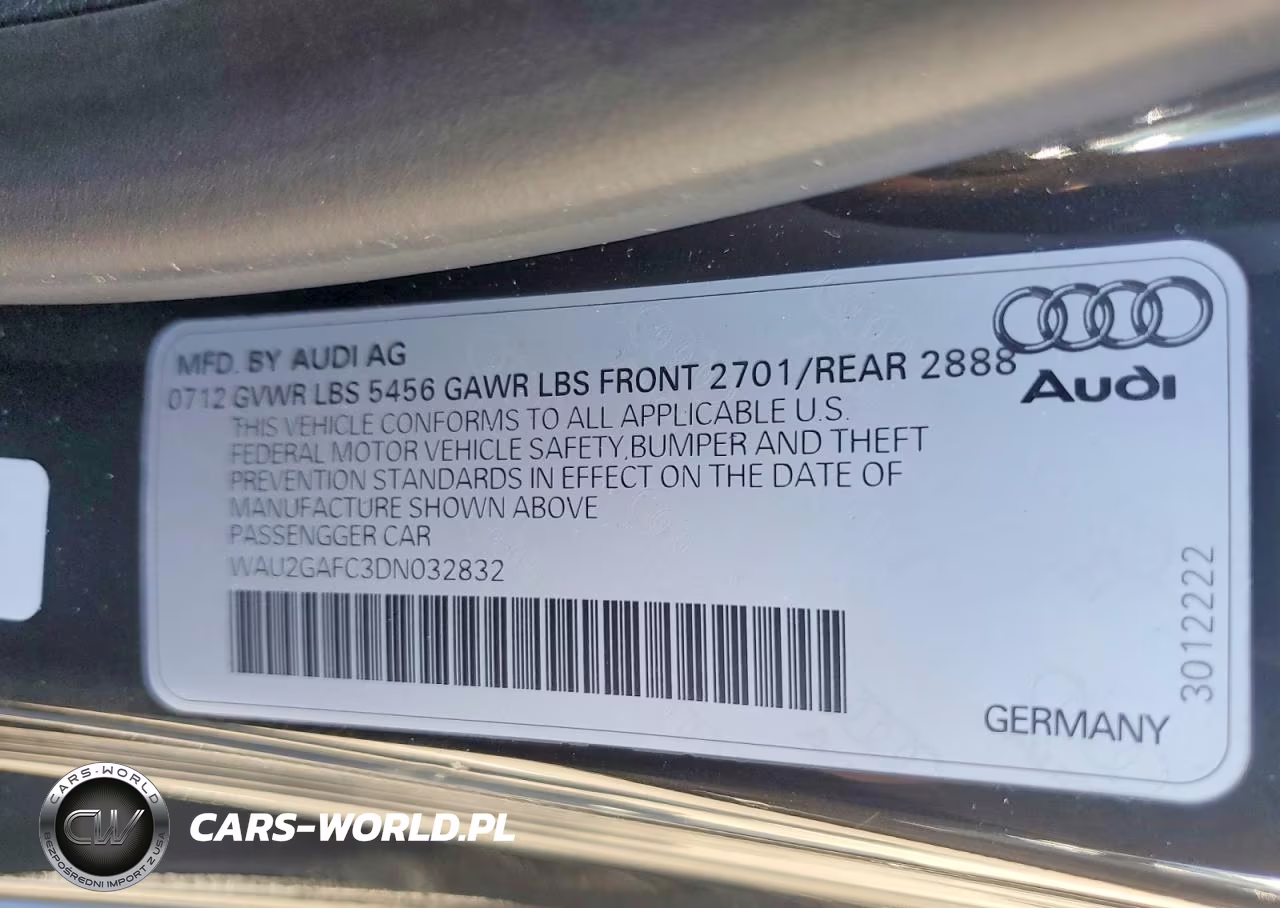 2013 Audi A7 Prestige VIN:WAU2GAFC3DN032832 - 13