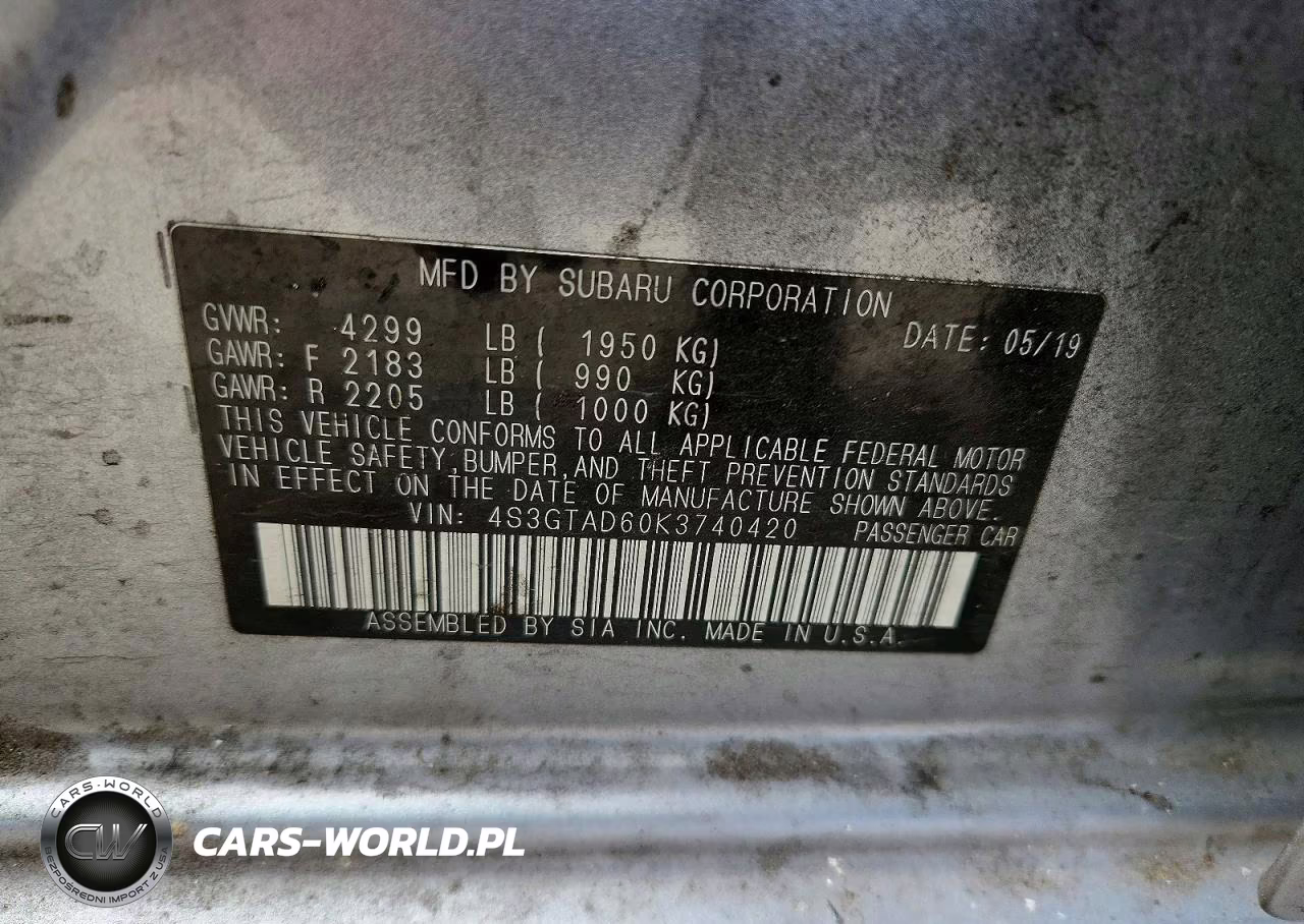 2019 Subaru Impreza Premium VIN:4S3GTAD60K3740420 - 12