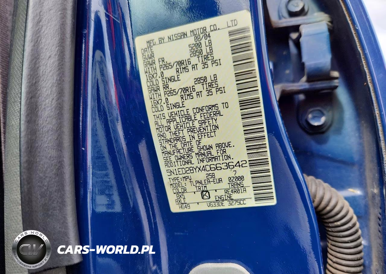 2004 Nissan Xterra VIN:5N1ED28YX4C663642 - 12
