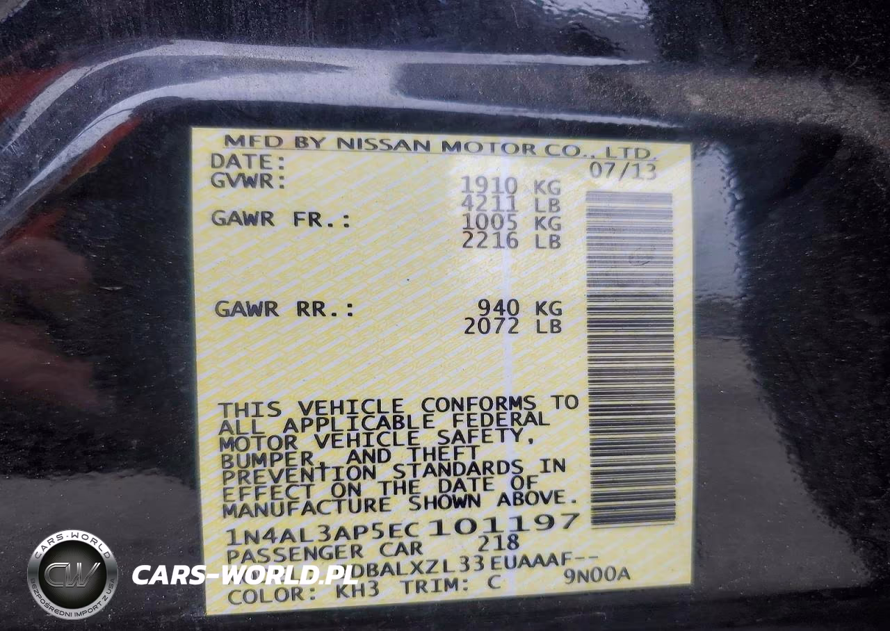 2014 Nissan Altima 2.5 VIN:1N4AL3AP5EC101197 - 12