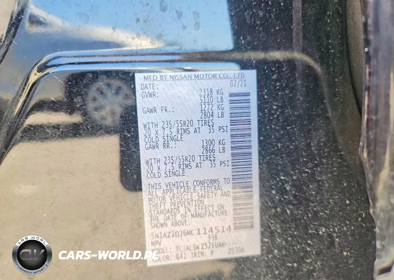 2021 Nissan Murano Platinum VIN:5N1AZ2DJ6MC114514 - 14