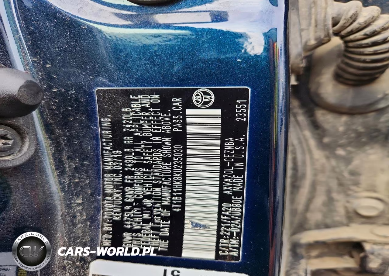 2019 Toyota Camry Le VIN:4T1B11HK8KU235030 - 13
