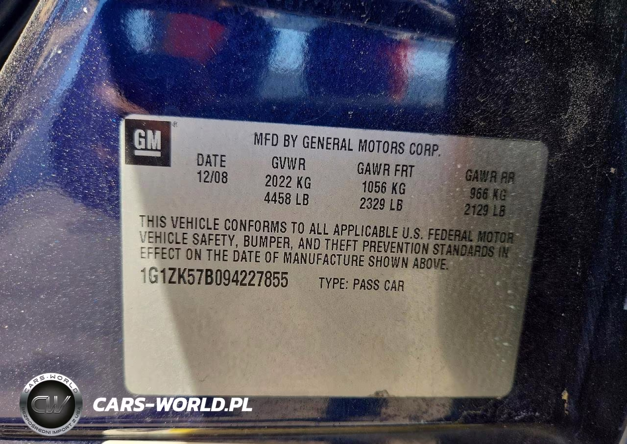 2009 Chevrolet Malibu Ltz VIN:1G1ZK57B094227855 - 12