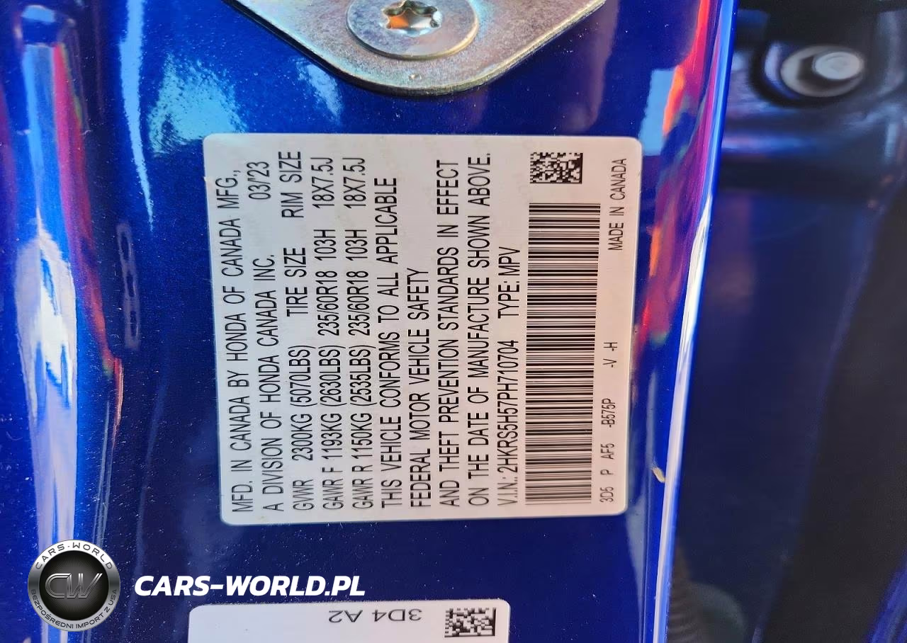 2023 Honda Cr-V Sport VIN:2HKRS5H57PH710704 - 13