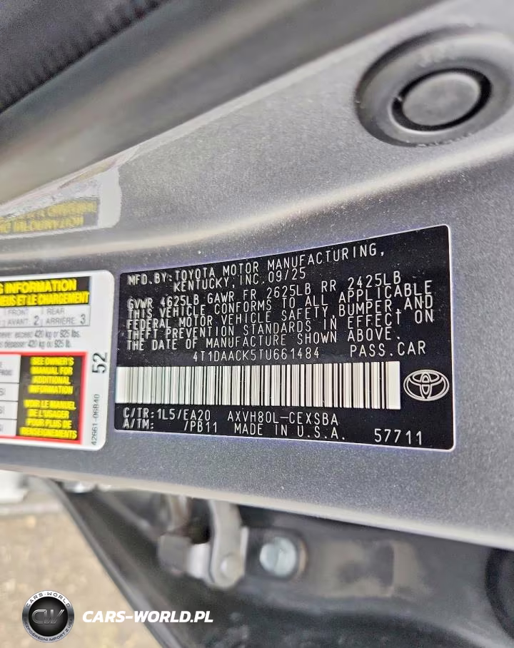 2026 Toyota Camry Se VIN:4T1DAACK5TU661484 - 12