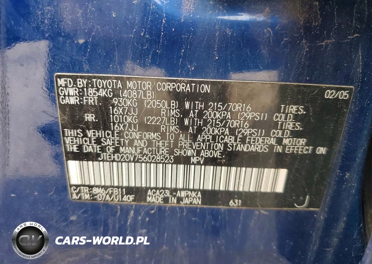 2005 Toyota Rav4 Base VIN:JTEHD20V756028523 - 13