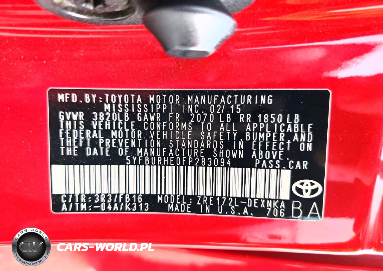 2015 Toyota Corolla Le VIN:5YFBURHE0FP283094 - 12