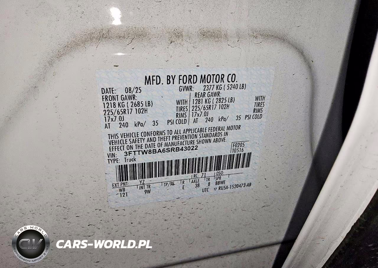 2025 Ford Maverick Xl VIN:3FTTW8BA6SRB43022 - 12