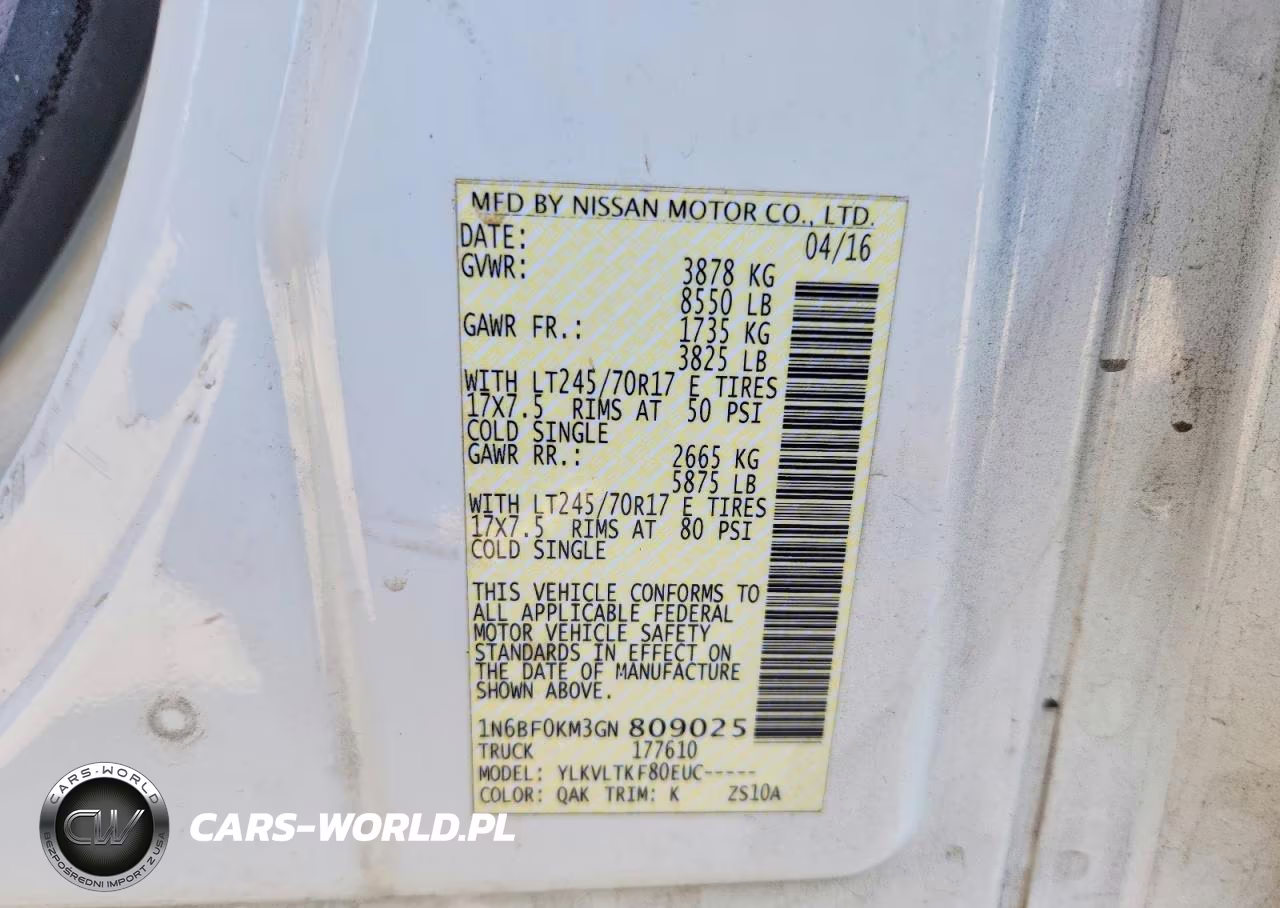 2016 Nissan Nv 1500 Sv Delivery Van VIN:1N6BF0KM3GN809025 - 13
