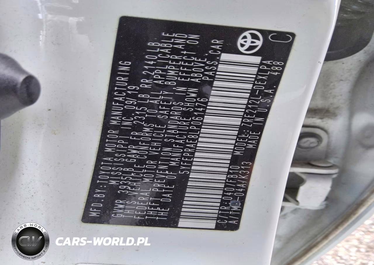 2020 Toyota Corolla Le VIN:5YFEPRAE8LP061476 - 12