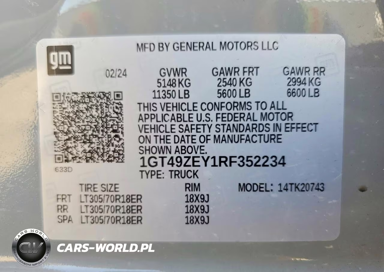 2024 GMC Sierra K2500 At4X VIN:1GT49ZEY1RF352234 - 13