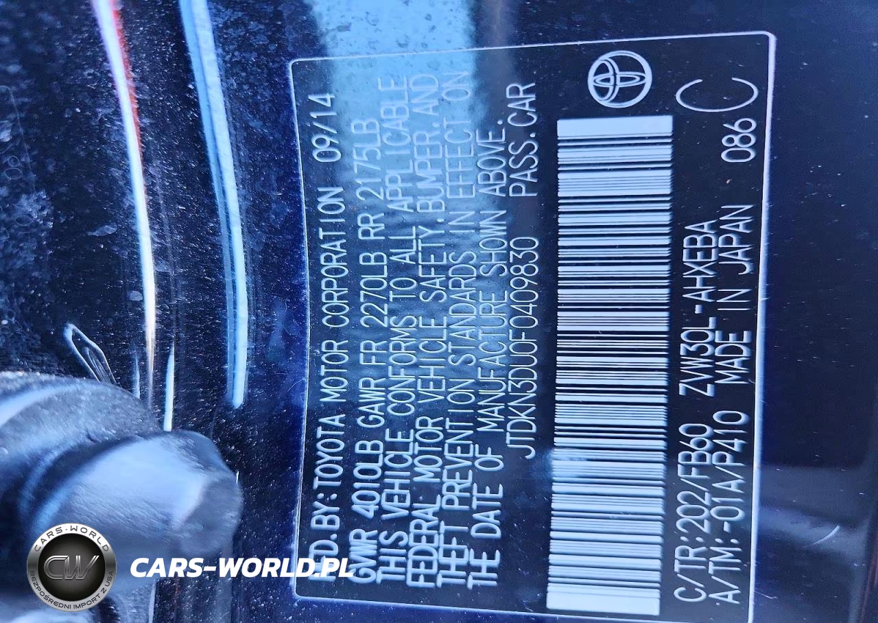 2015 Toyota Prius Two VIN:JTDKN3DU0F0409830 - 13