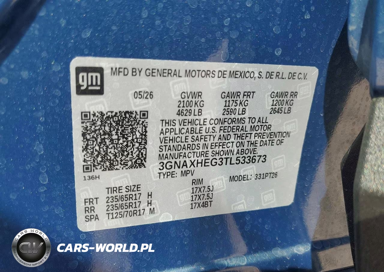 2026 Chevrolet Equinox Lt VIN:3GNAXHEG3TL533673 - 13