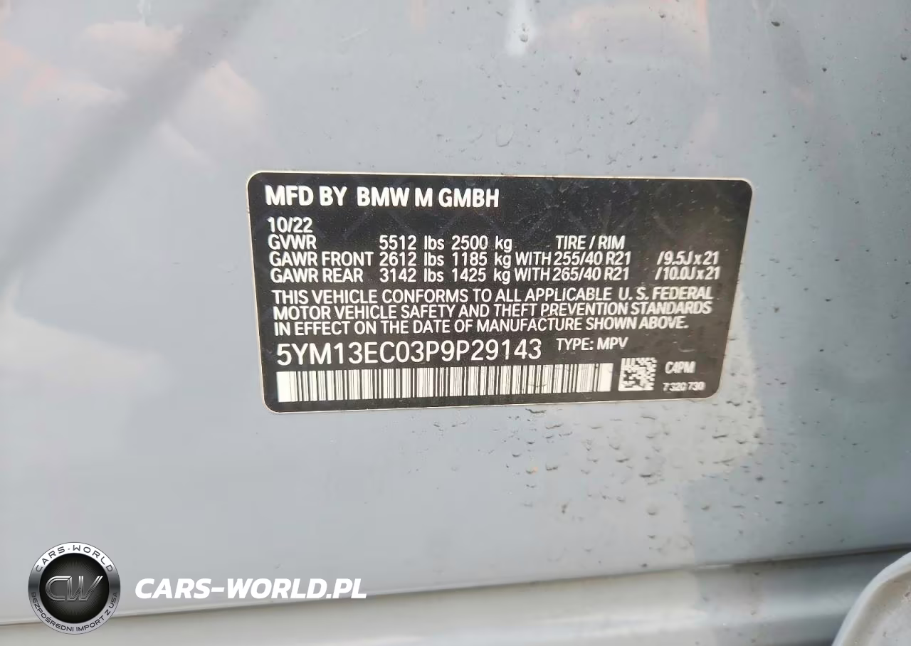 2023 BMW X3 M VIN:5YM13EC03P9P29143 - 12