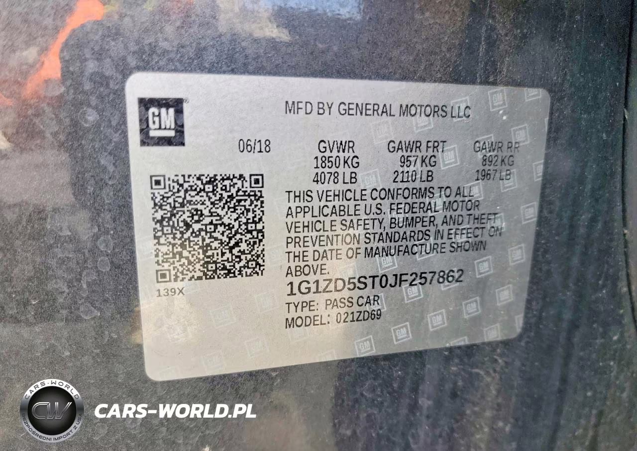 2018 Chevrolet Malibu Lt VIN:1G1ZD5ST0JF257862 - 12