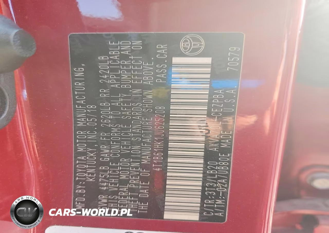 2018 Toyota Camry Xse VIN:4T1B61HK1JU625208 - 12