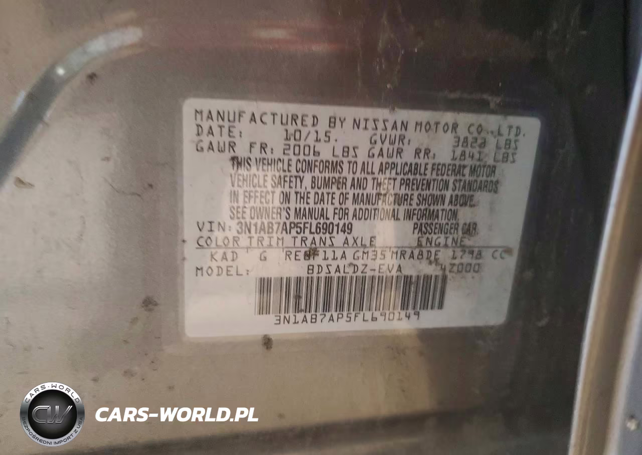 2015 Nissan Sentra Sv VIN:3N1AB7AP5FL690149 - 12