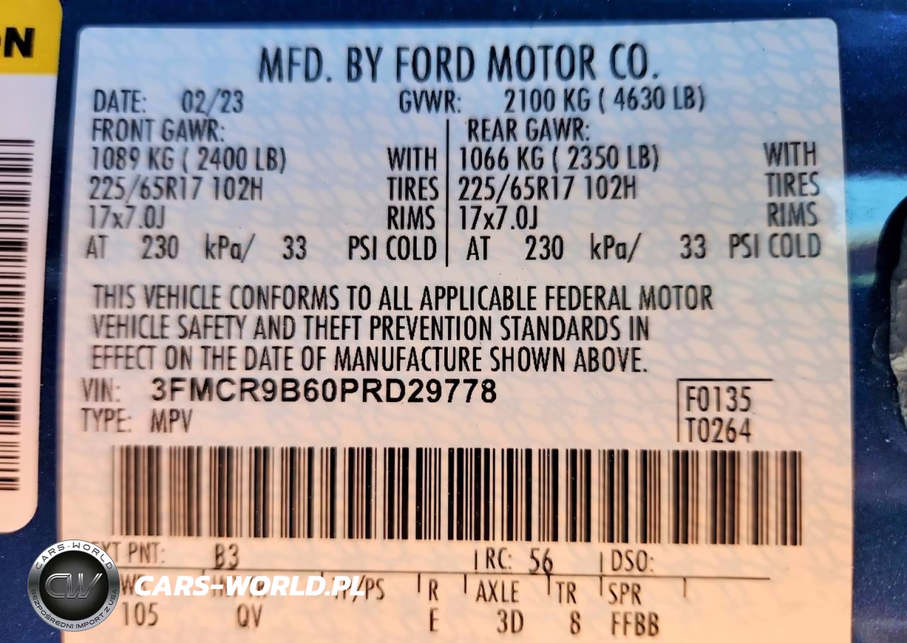 2023 Ford Bronco Sport Big Bend VIN:3FMCR9B60PRD29778 - 14